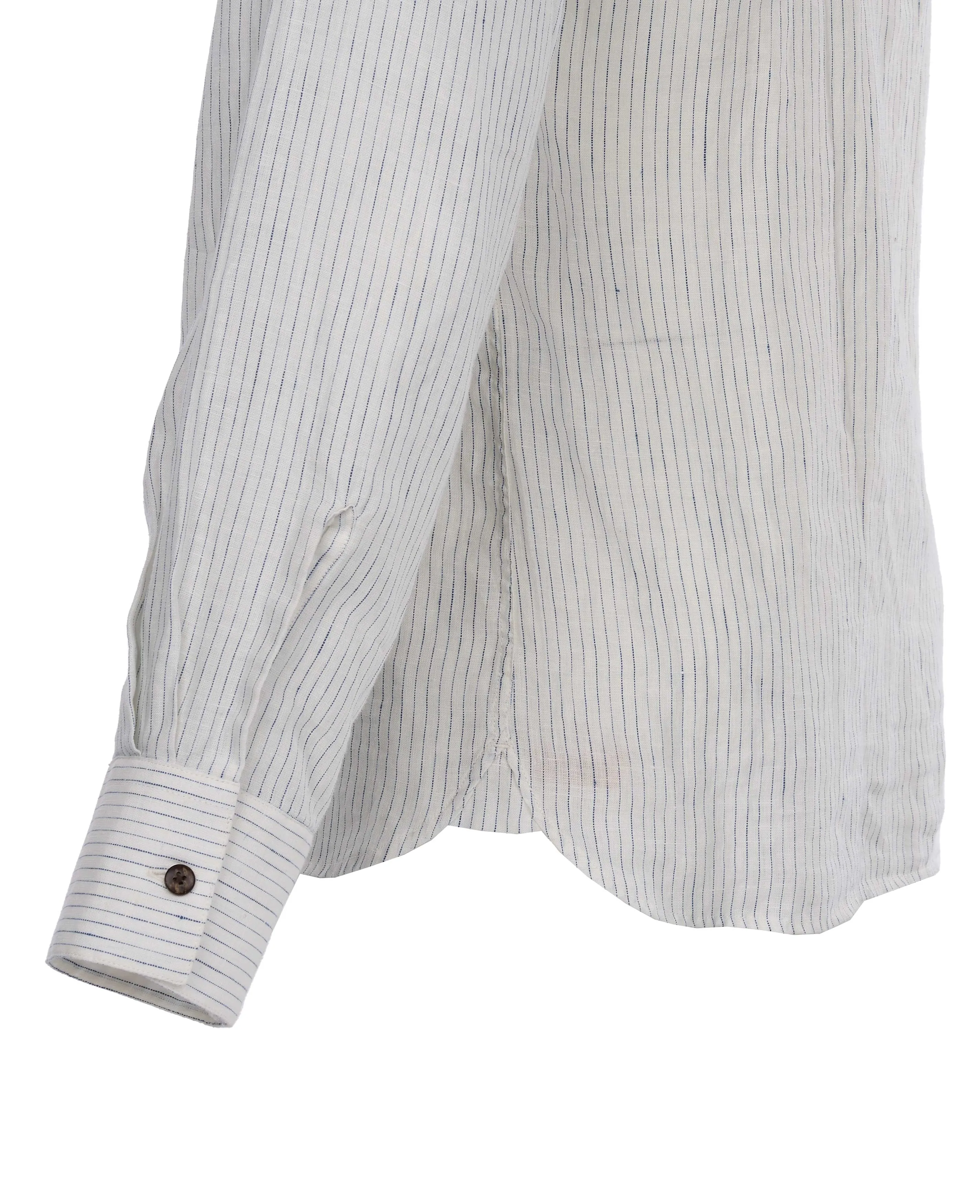 1923 Buccanoy Shirt White Blue Linen - Pike Brothers