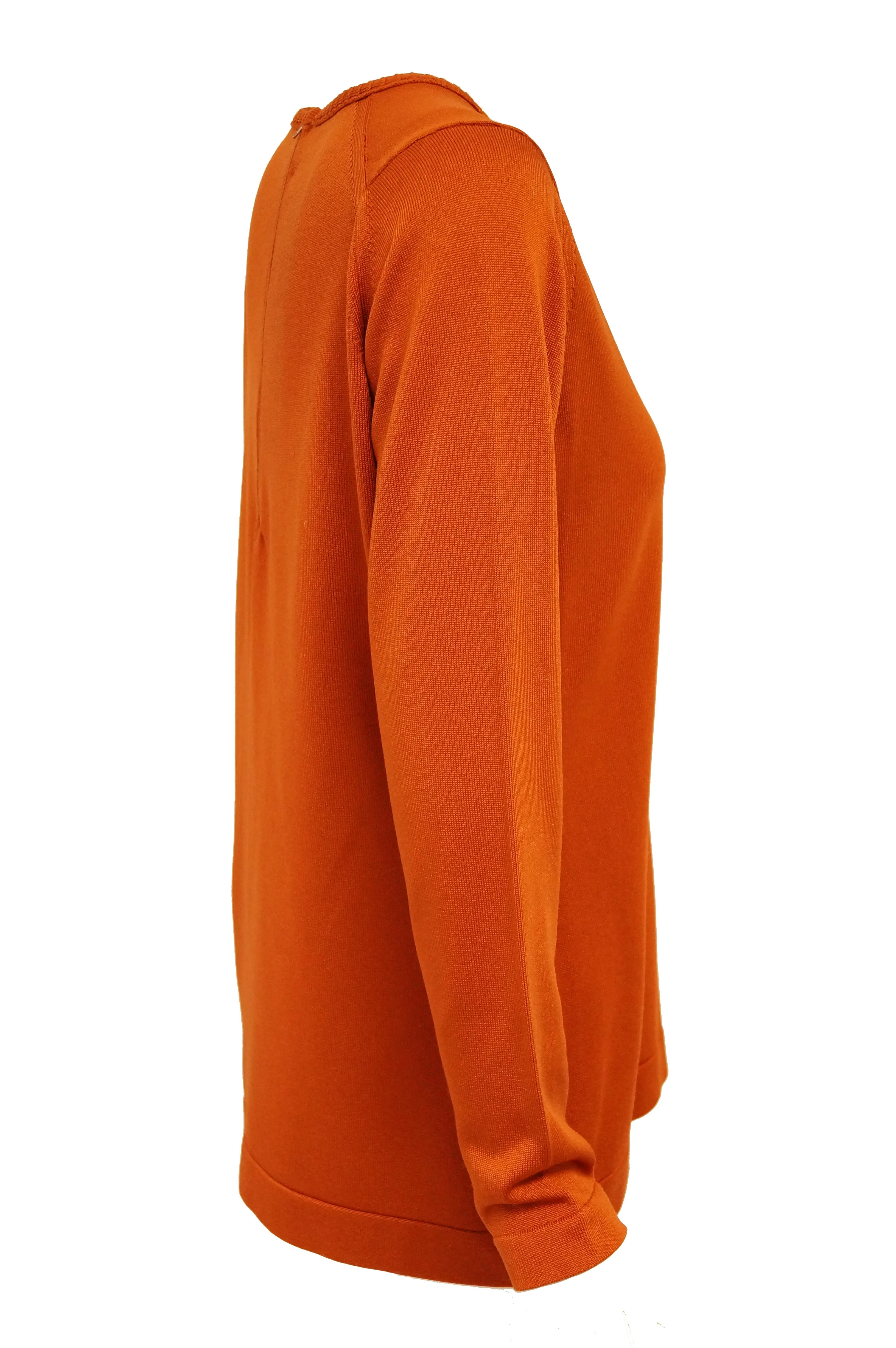 1970s Givenchy Sport Tangerine Orange Pullover Sweater