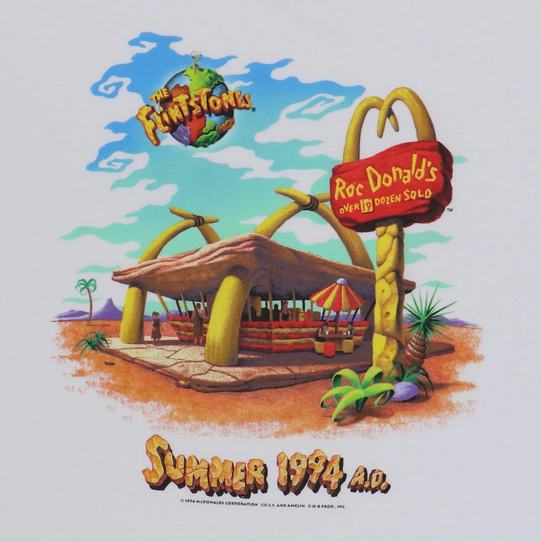 1994 Flintstones McDonald's Shirt