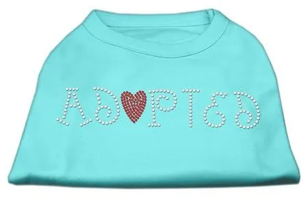 Adopted Rhinestone Shirt Aqua L (14)