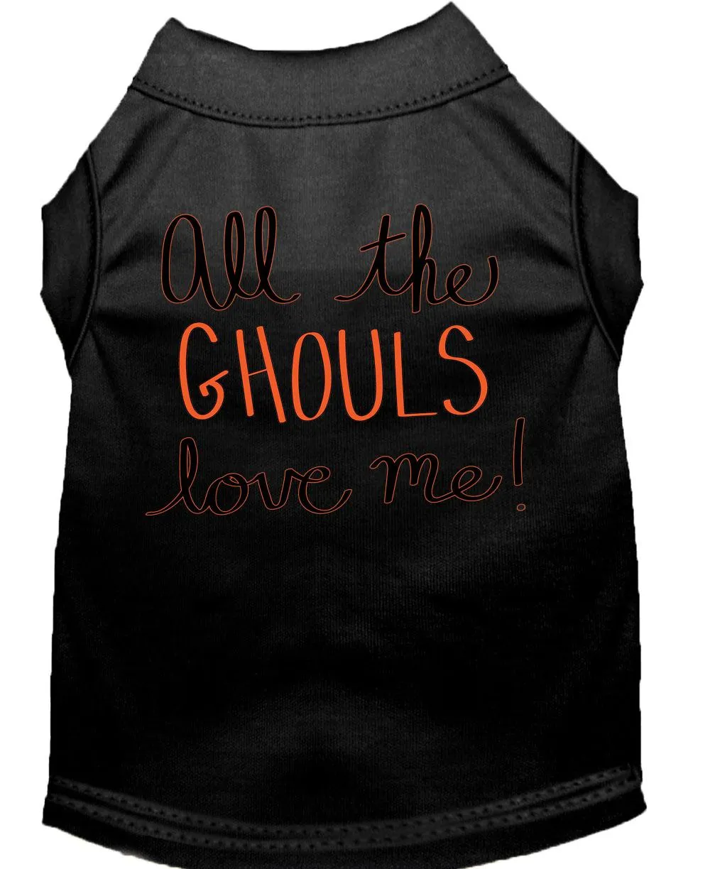 All The Ghouls Screen Print Dog Shirt Black Med (12)