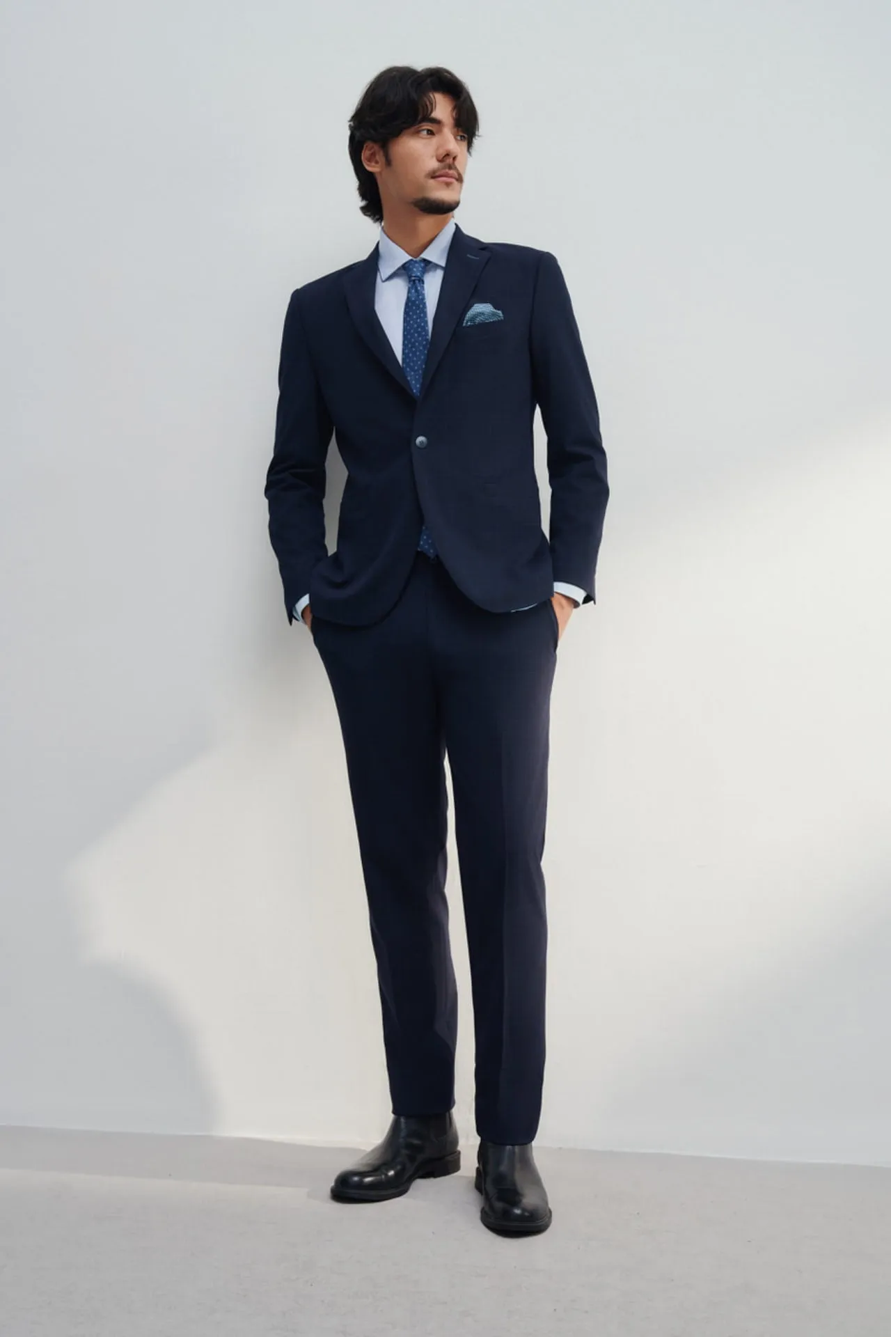 Anti-Bacterial Slim Fit Check Suit Pants