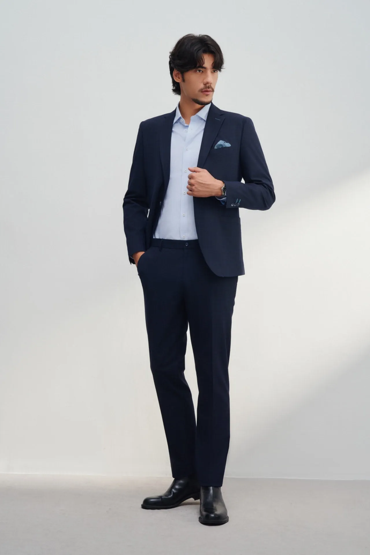 Anti-Bacterial Slim Fit Check Suit Pants