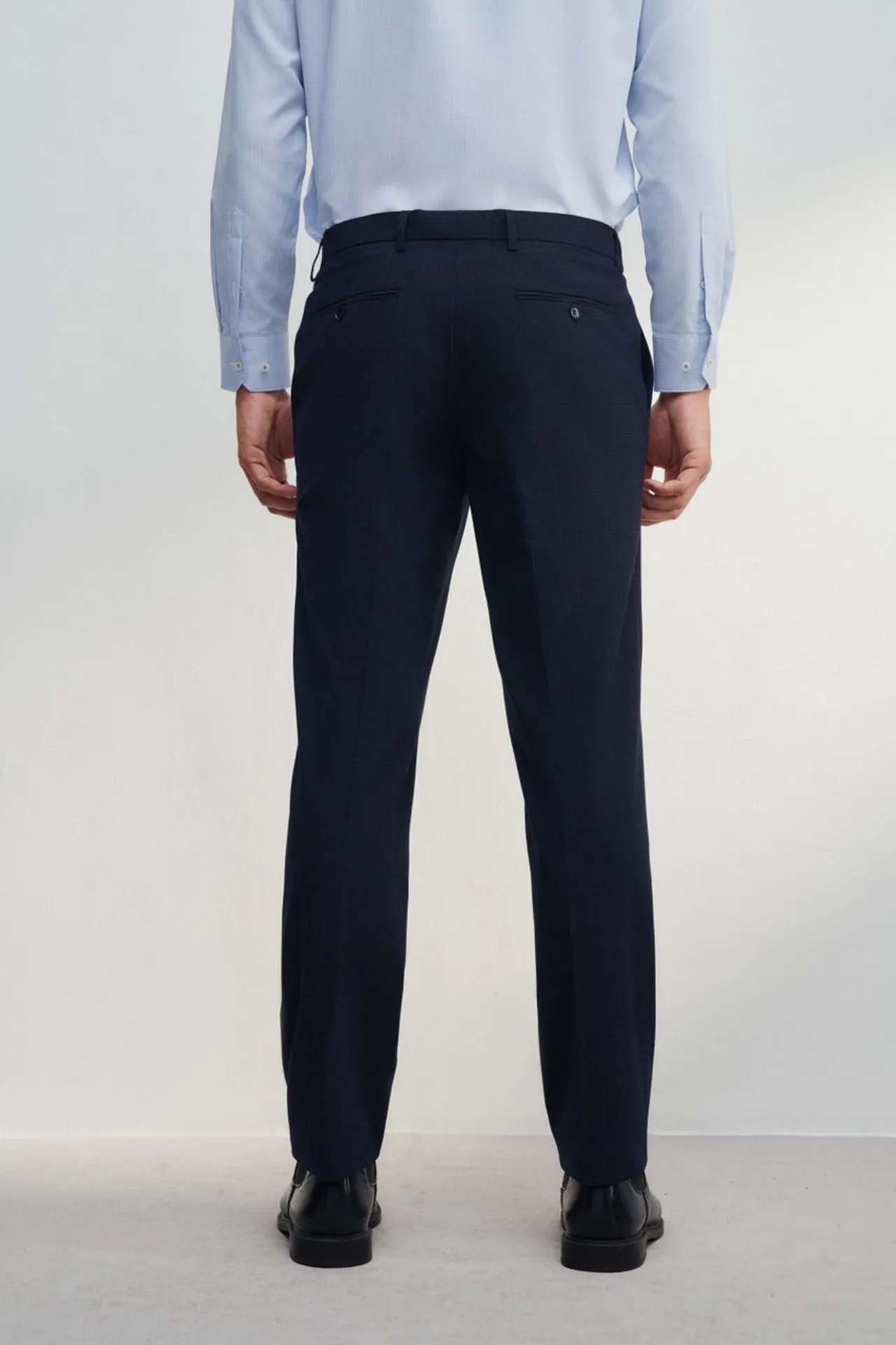 Anti-Bacterial Slim Fit Check Suit Pants