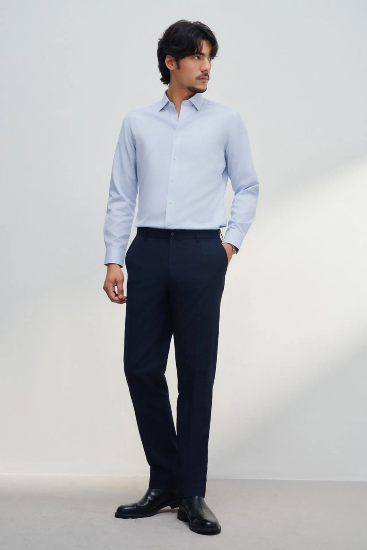 Anti-Bacterial Slim Fit Check Suit Pants