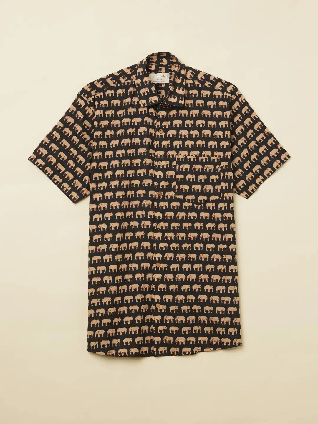 Black Elephant Printed Shirt