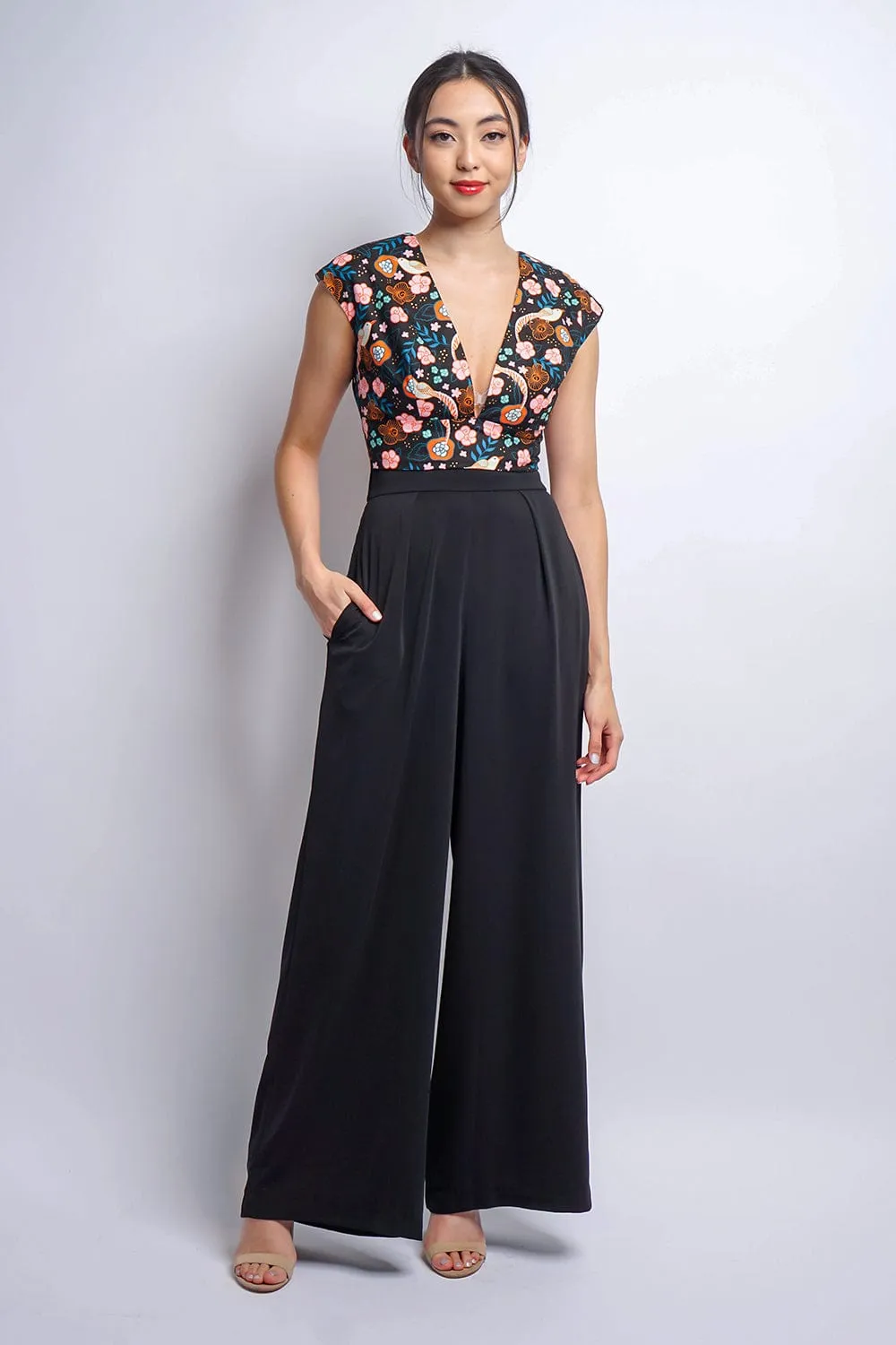 Black Pleated High Waist Relaxing Leslie Pants