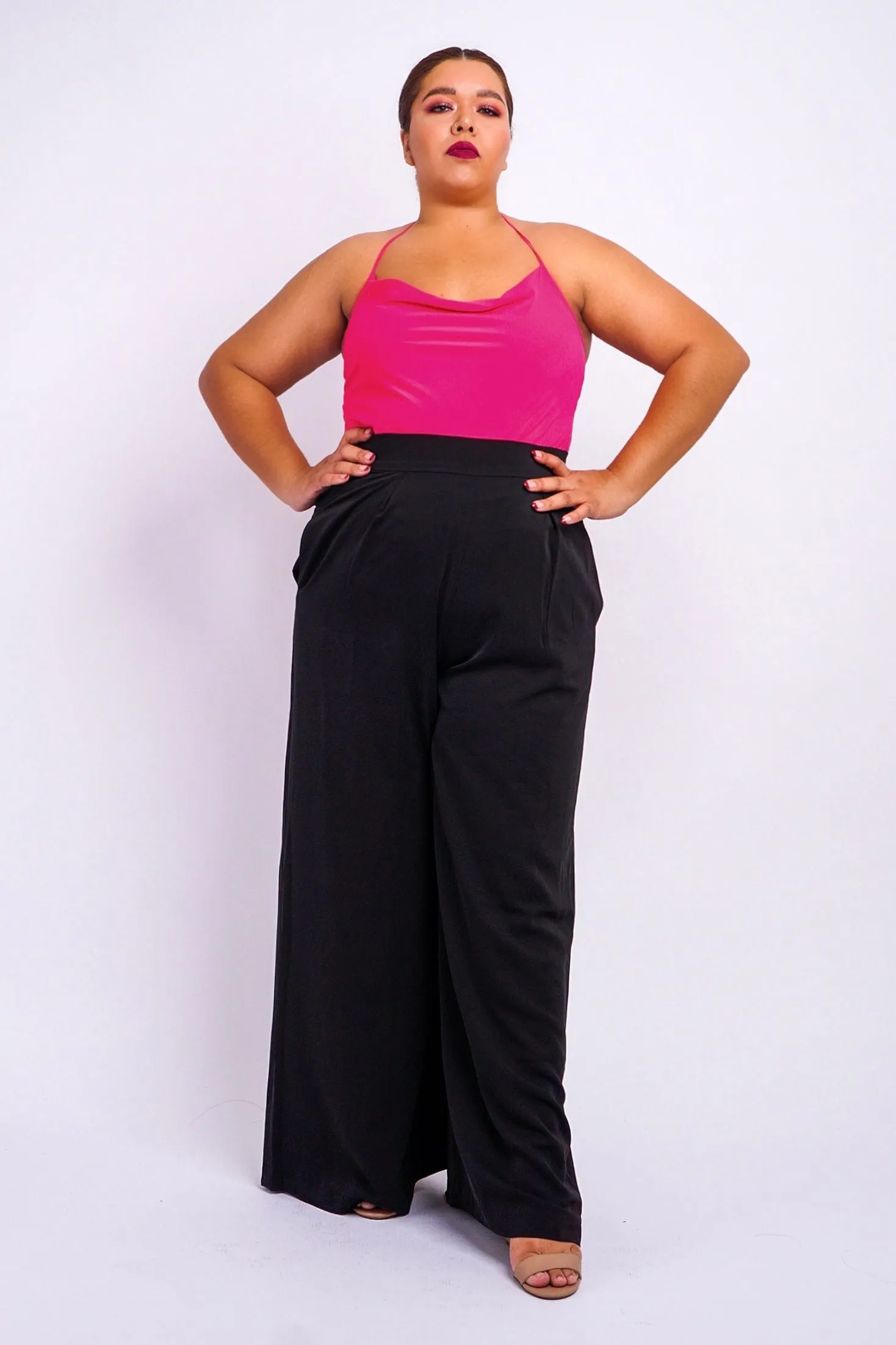 Black Pleated High Waist Relaxing Leslie Pants