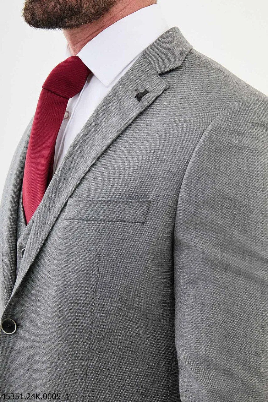 Bojoni Belmonte Gray Slim Fit Suit