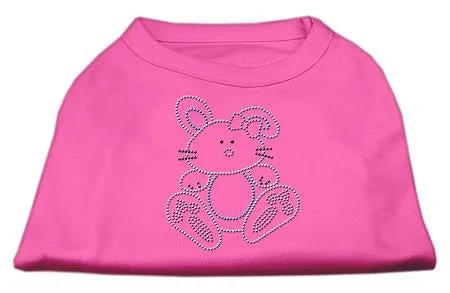 Bunny Rhinestone Dog Shirt Bright Pink XXL (18)