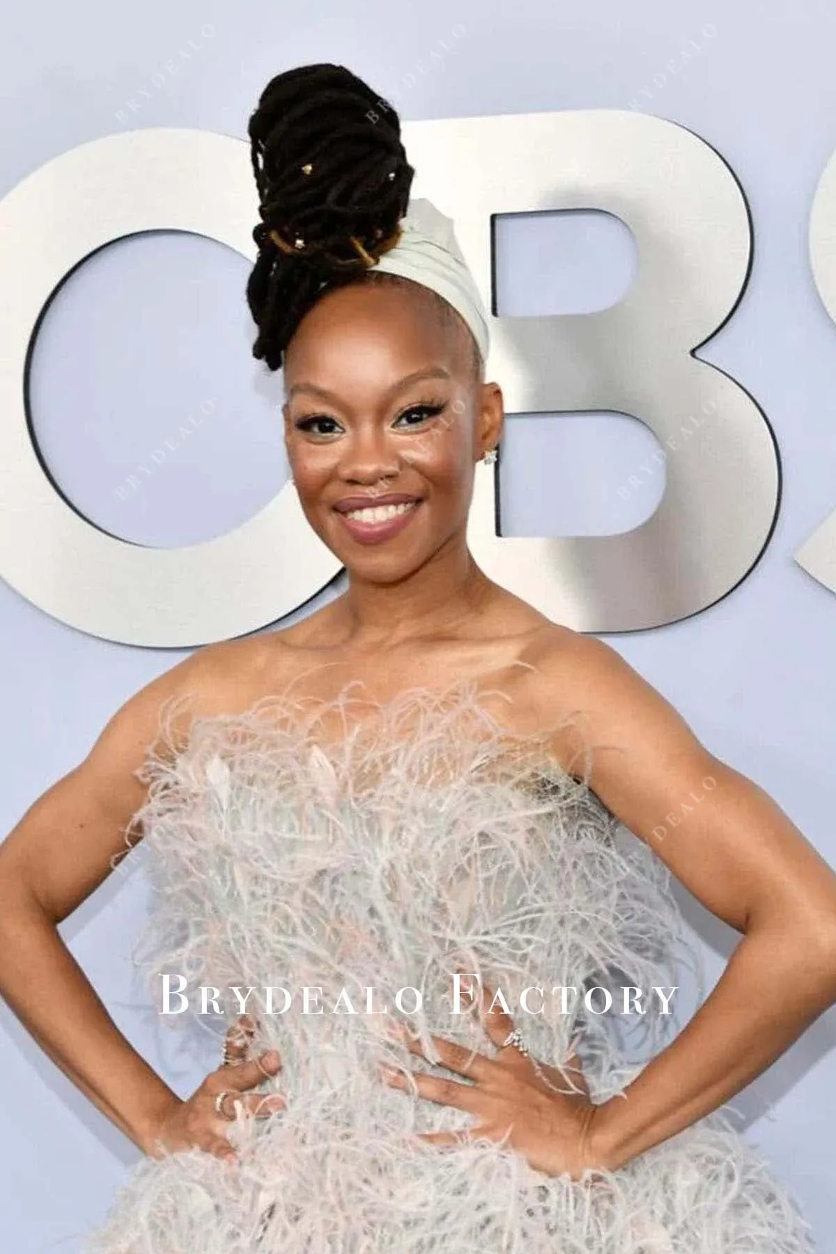 Camille A. Brown 2024 Tony Awards Ostrich Feather Dress