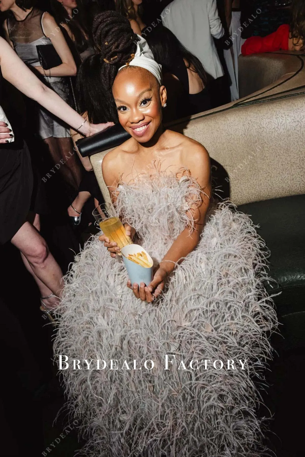 Camille A. Brown 2024 Tony Awards Ostrich Feather Dress