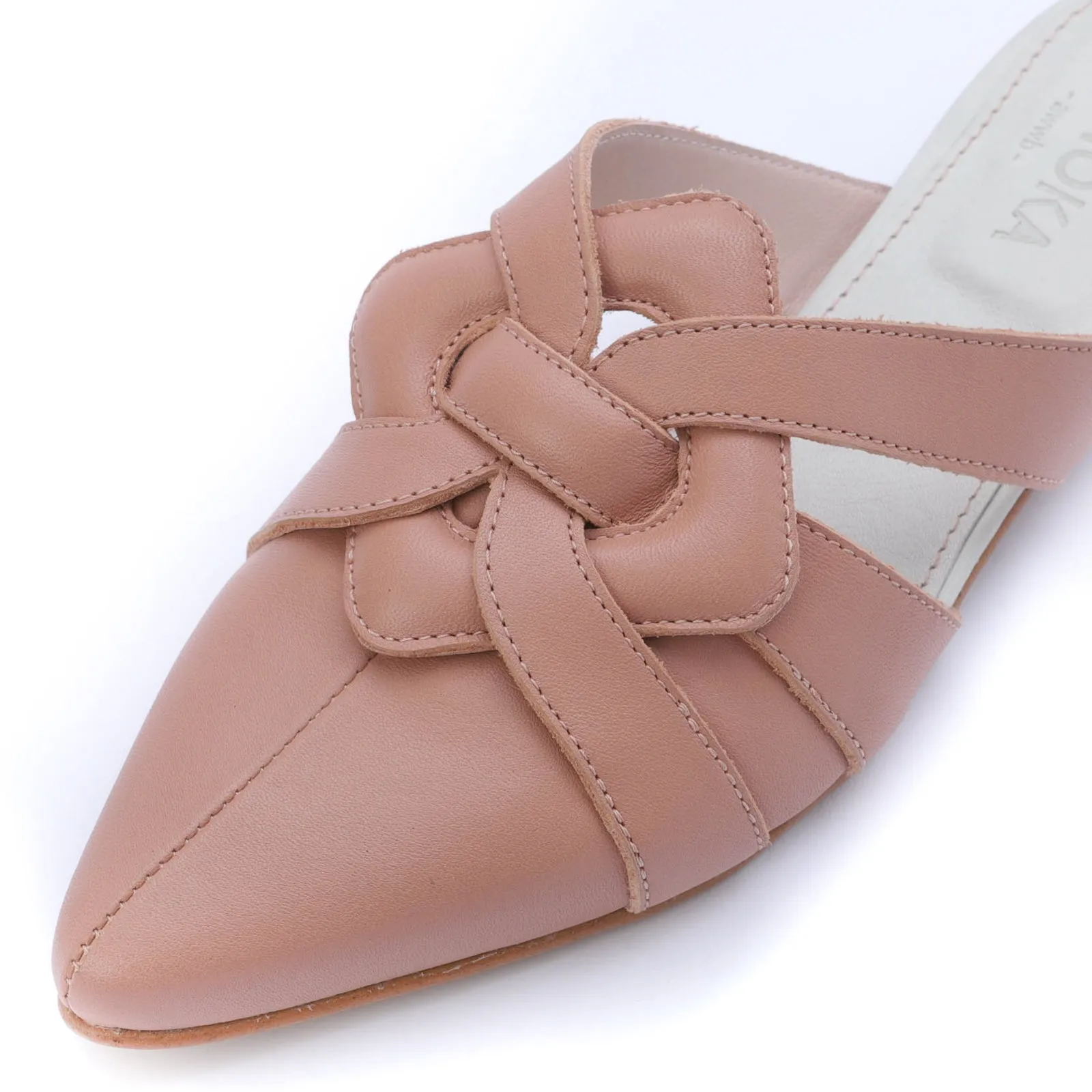 CELESTE slip-on mule - nude