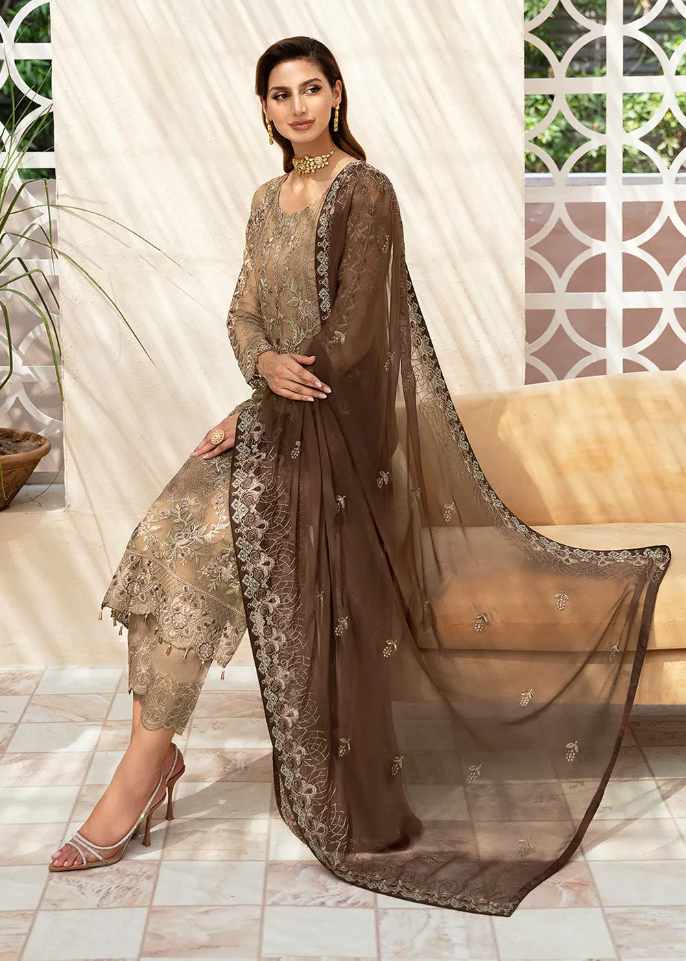 Chevron Luxury Chiffon Collection 24 by Ramsha | A-904