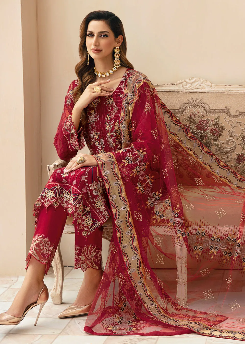 Chevron Luxury Chiffon Collection 24 by Ramsha | A-907