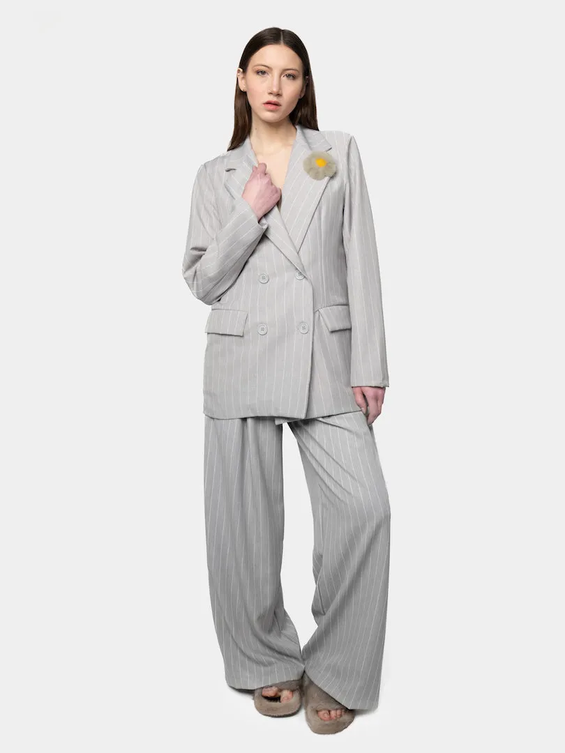 CHICAGO - Grey pinstripe suit