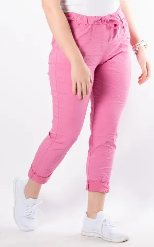 Crinkle Magic Joggers | Pink