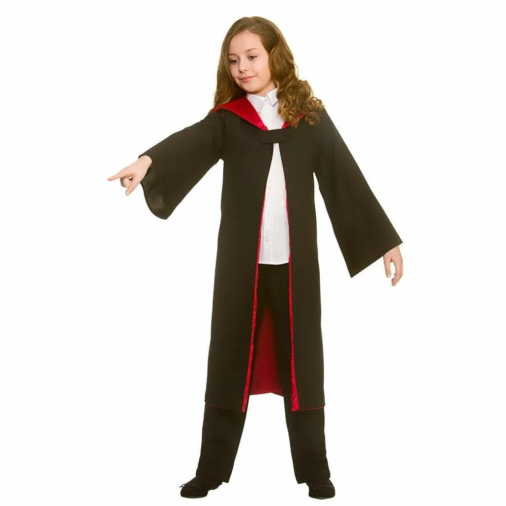 Deluxe Wizard Robe Childs Fancy Dress Halloween Age 8-10