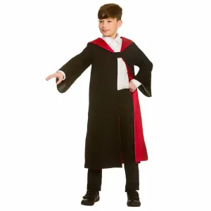 Deluxe Wizard Robe Childs Fancy Dress Halloween Age 8-10