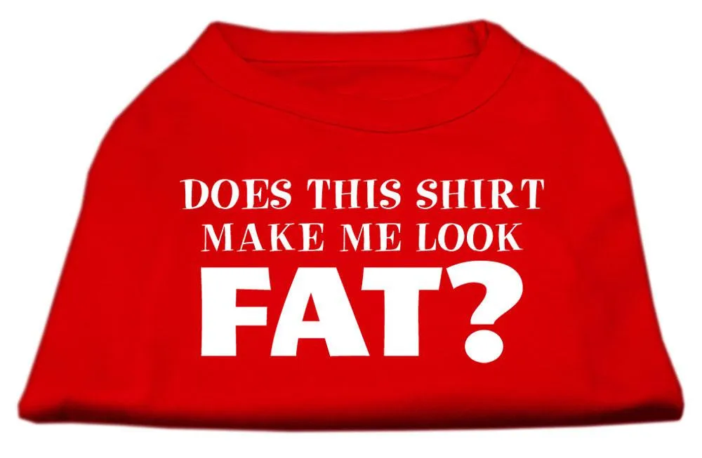 Does This Shirt Make Me Look Fat? Screen Printed Shirt Red Med (12)