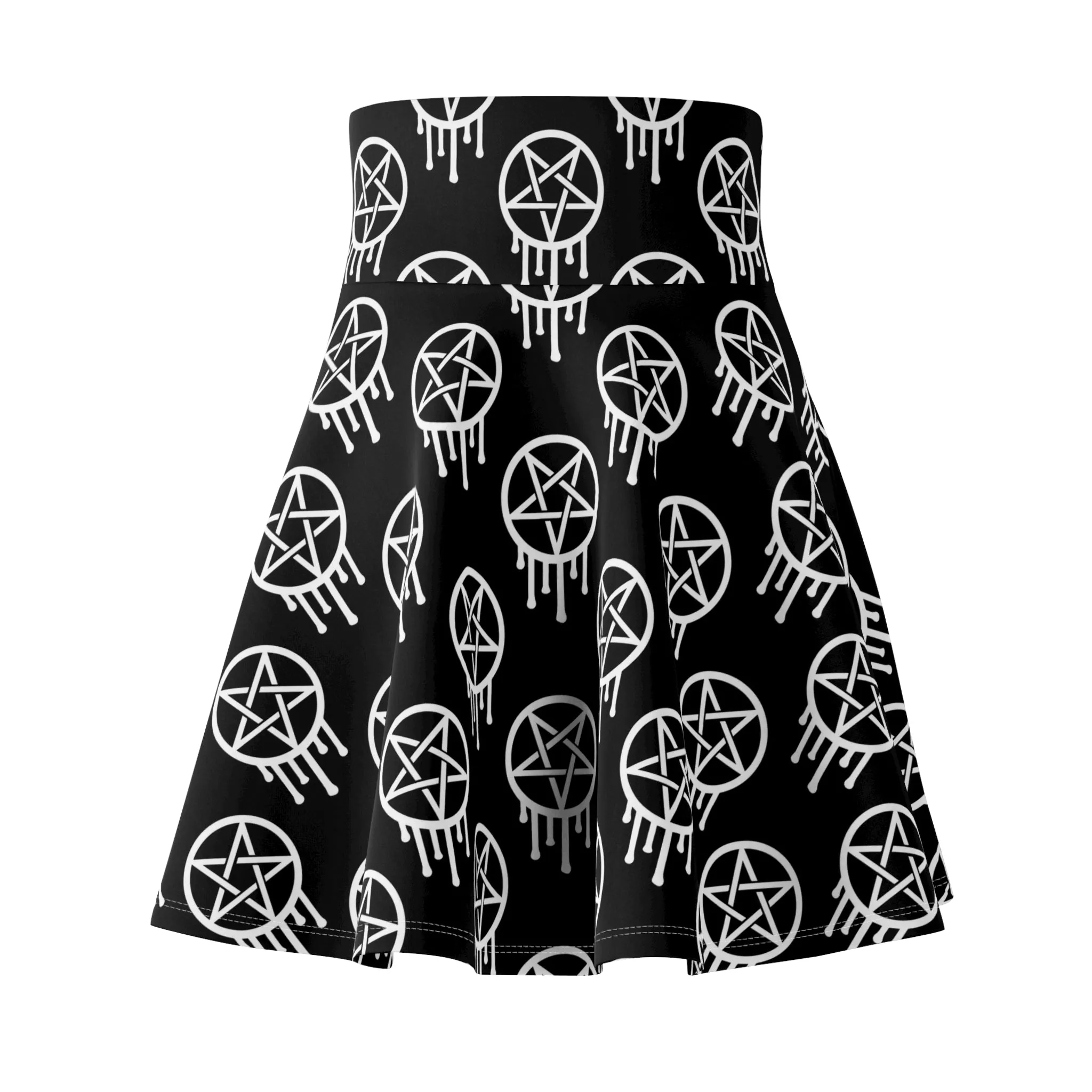 Drippy Pentagram Skater Skirt