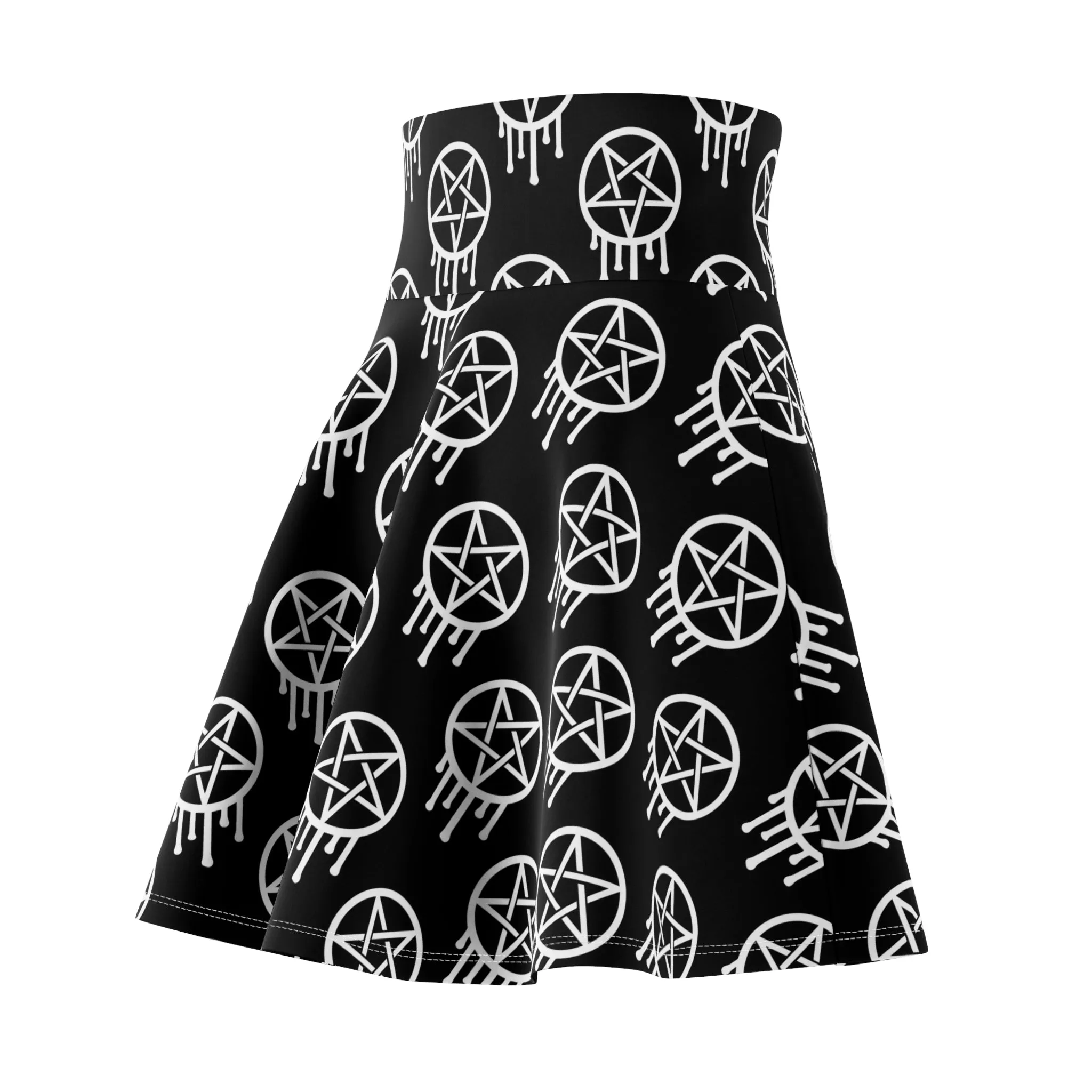 Drippy Pentagram Skater Skirt