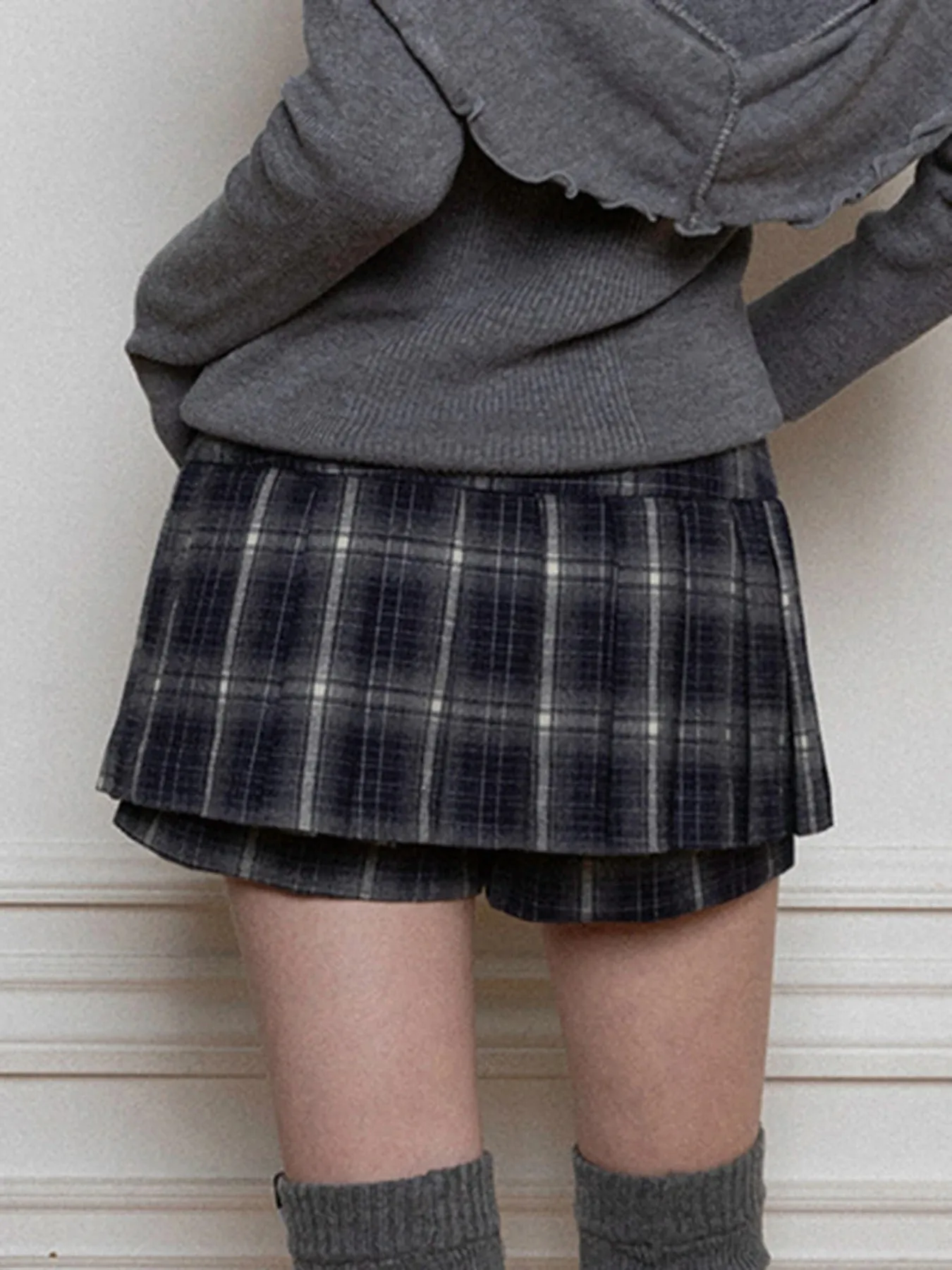 England Style Plaid A-Line Skirt Preppy Style Simple All-Match Basic Women Mini Skirt Trendy Fashion Clothes