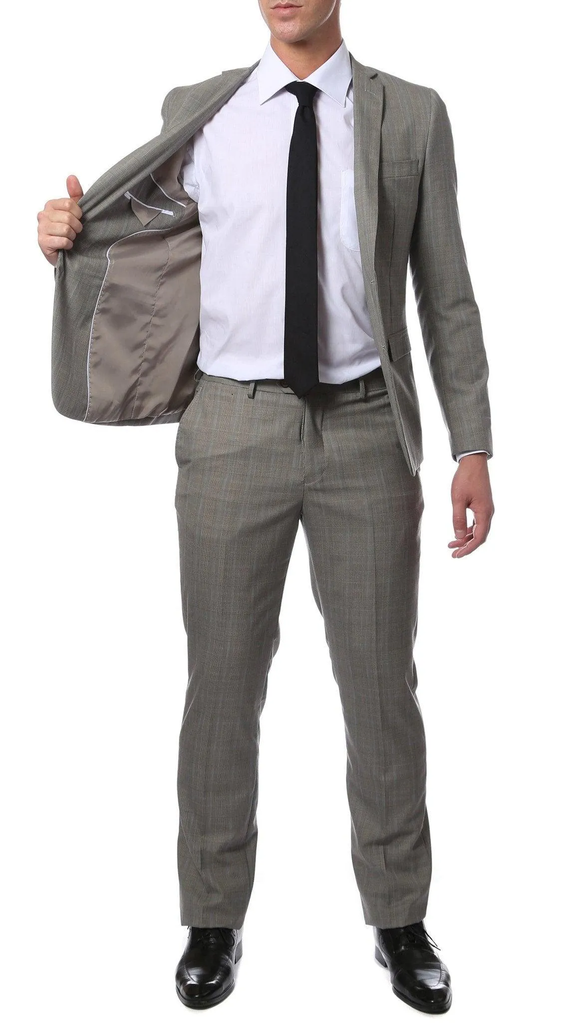 Etro Grey Glen Plaid Slim Fit 2 Piece Suit