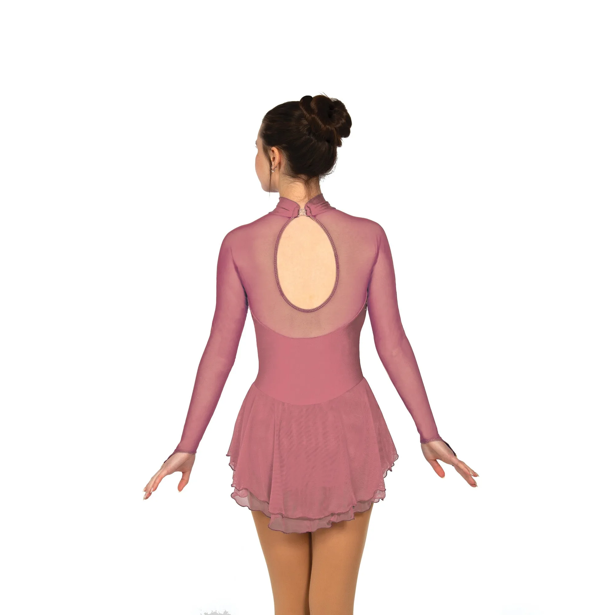 F22009P Competition Figure Skating Classic High Neck Dress PLAIN