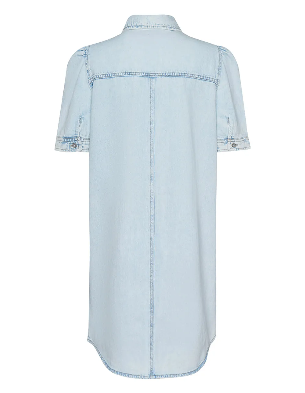 Fresh Denim Button Front Shift Dress