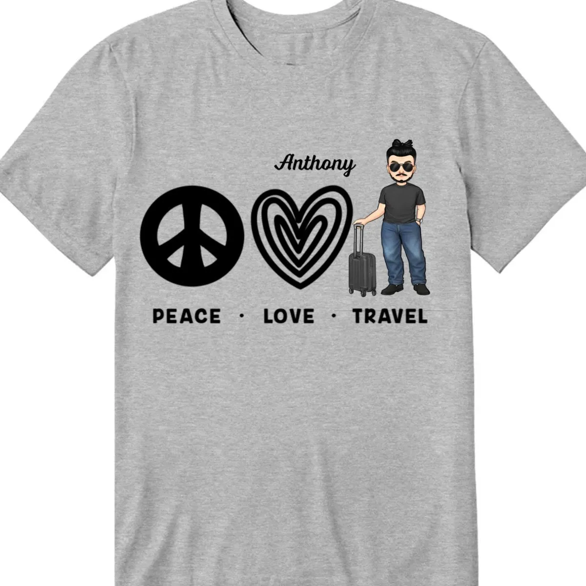 Friends - Peace Love Travel - Personalized Unisex T-shirt, Hoodie, Sweatshirt