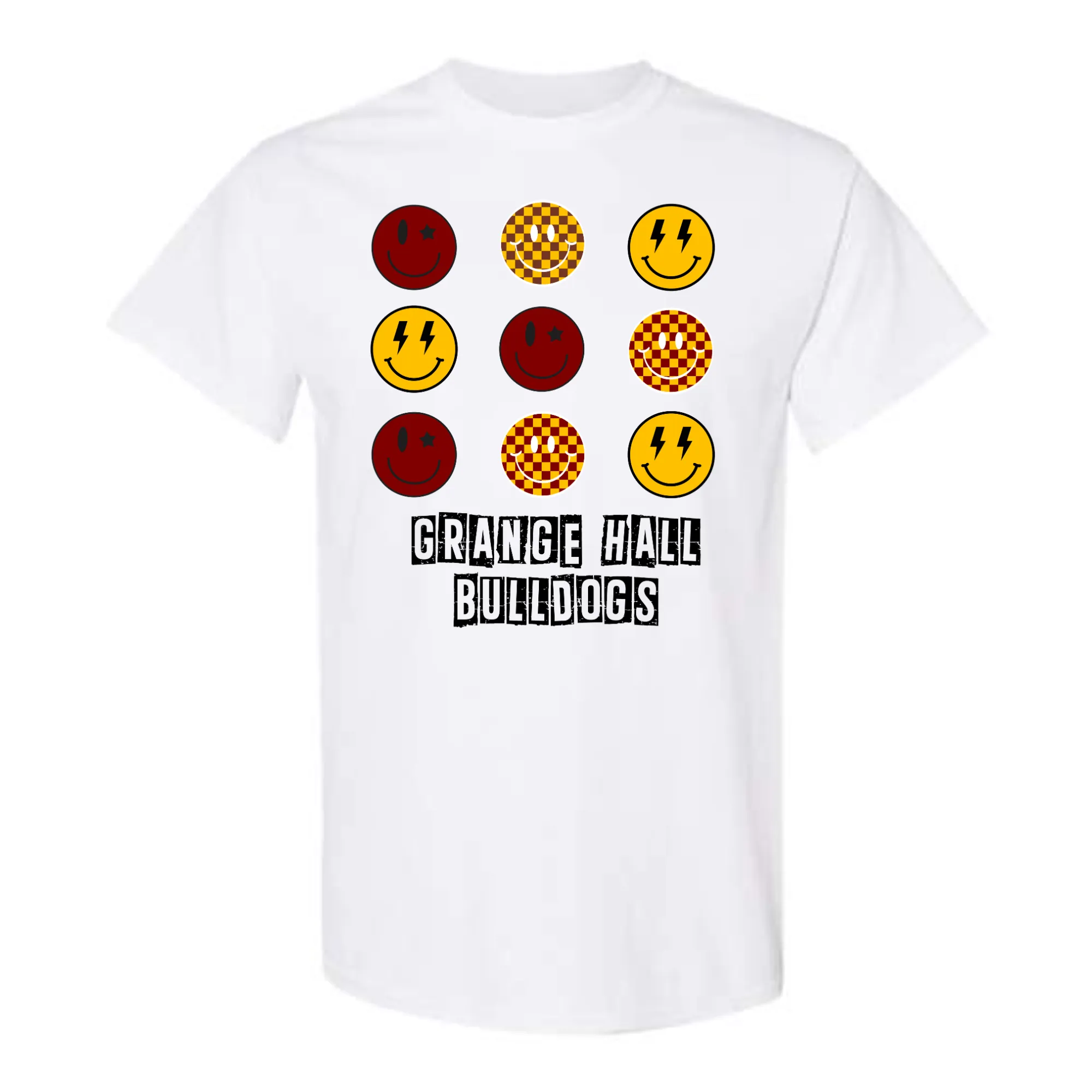 Grange Hall Bulldog Happy Face Shirt