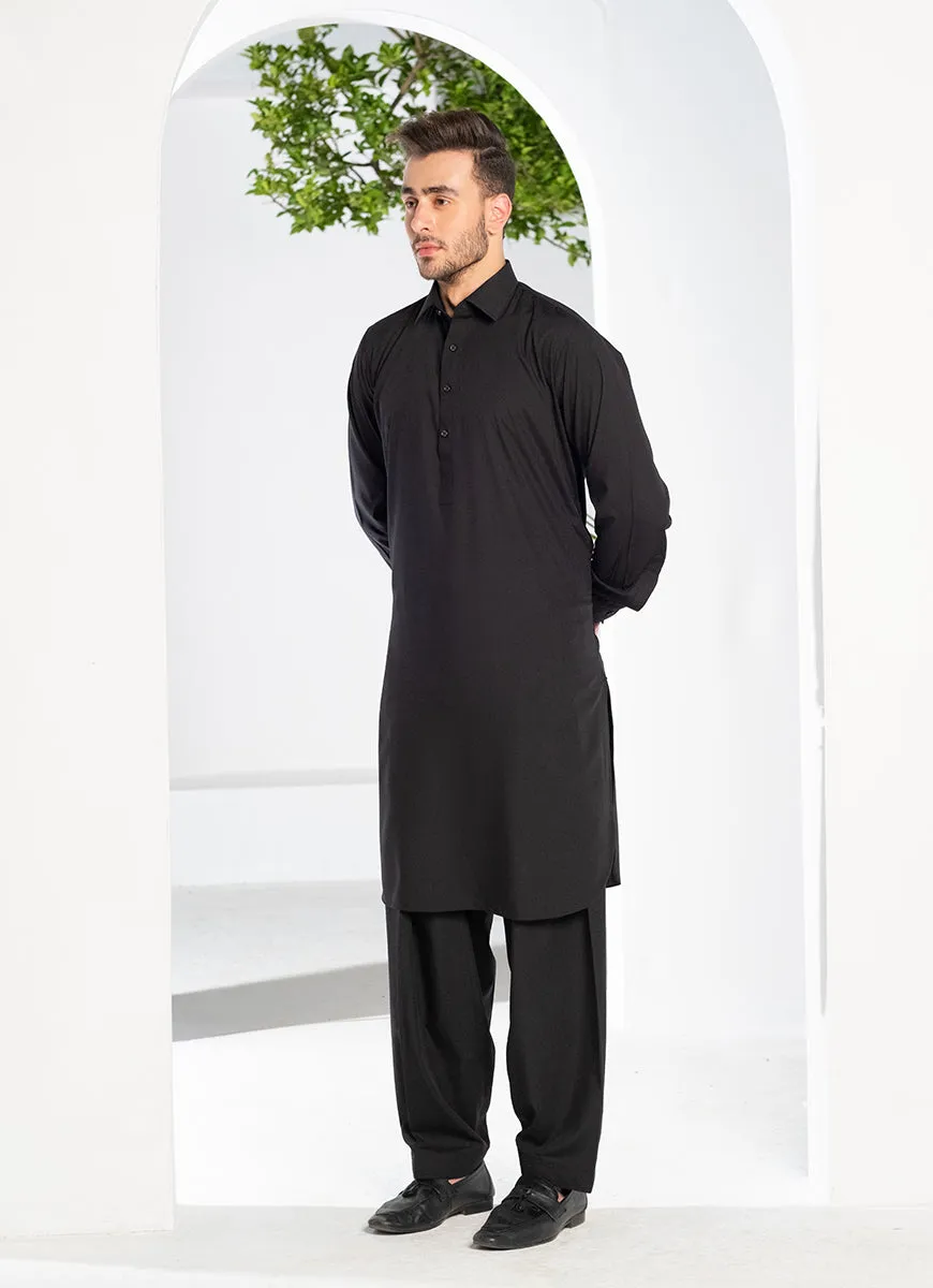 Grenada Black Plain Grenada Shalwar Kameez