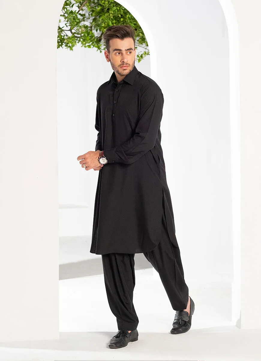 Grenada Black Plain Grenada Shalwar Kameez