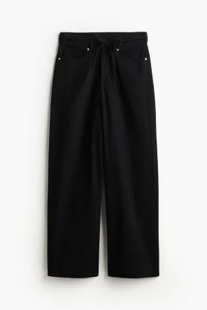 H&M Baggy Twill trousers, black