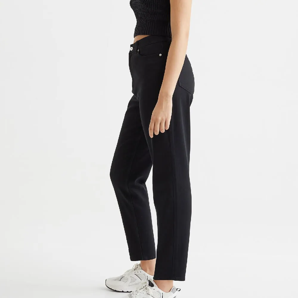 H&M Mom Loose Fit Twill Pants, black