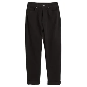 H&M Mom Loose Fit Twill Pants, black