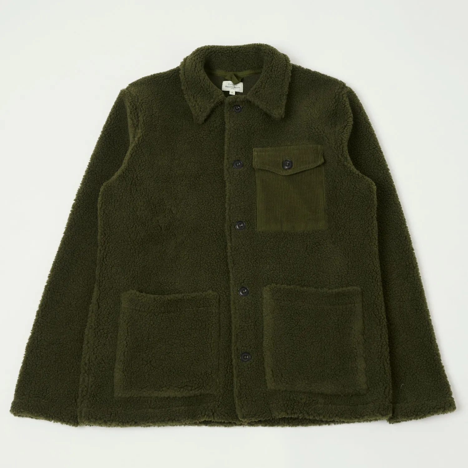 Hartford 'Sherpa' Utility Fleece Jacket - Army