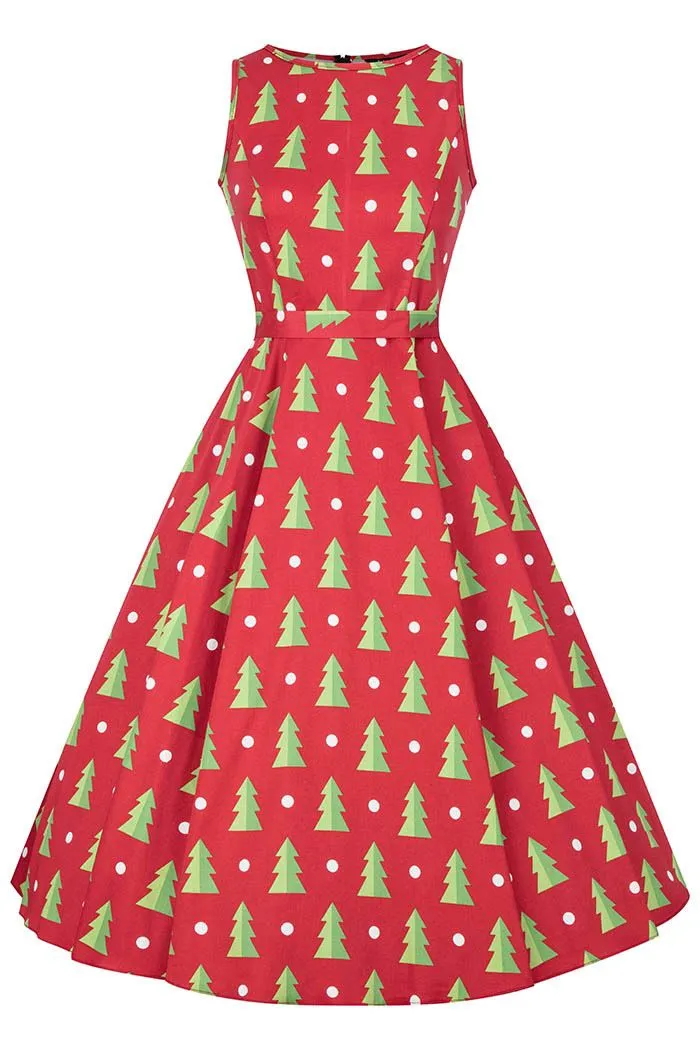 Hepburn Dress - Little Trees (08)