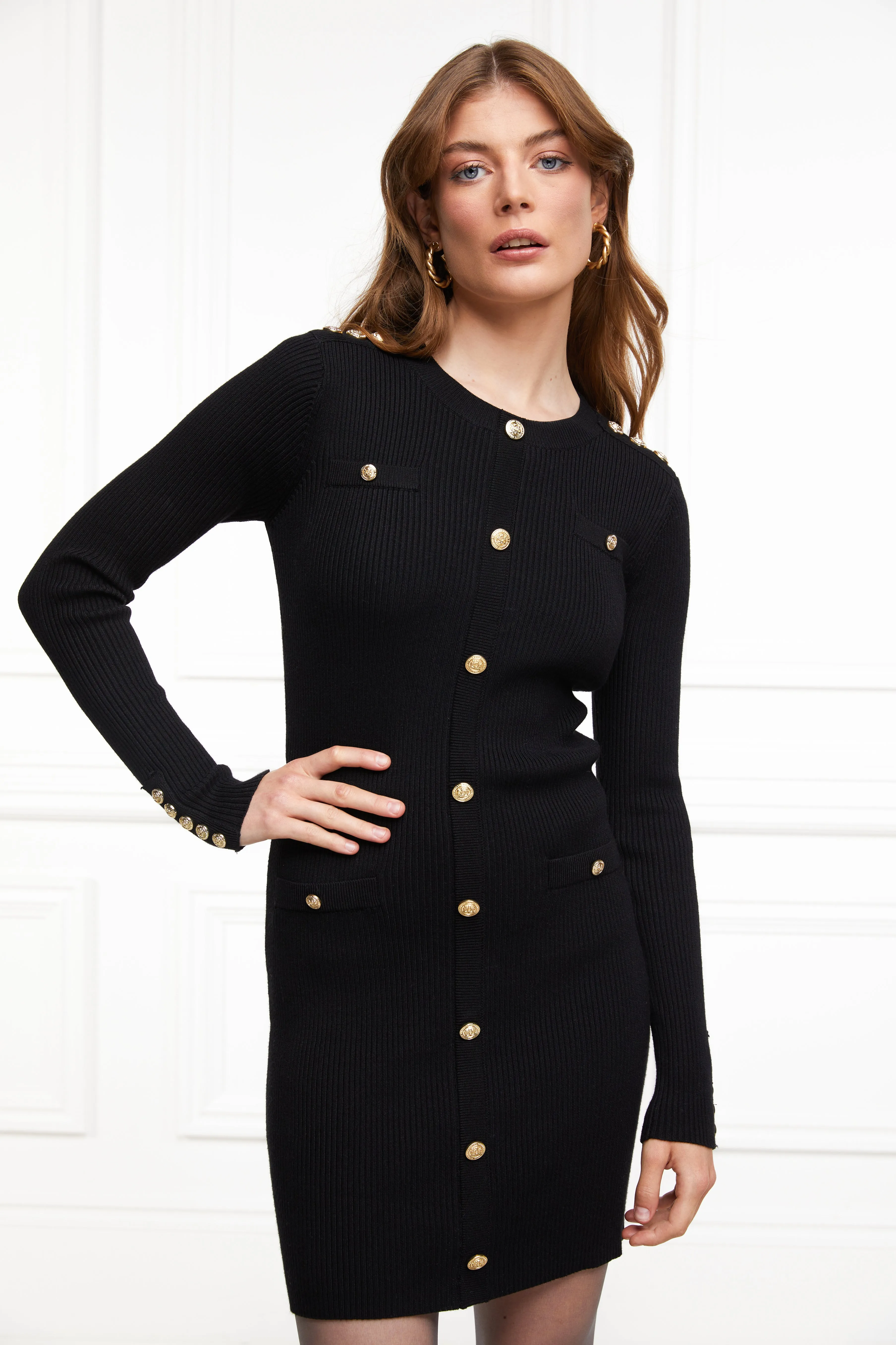 Hepburn Mini Dress (Black)