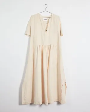 Jil Sander linen maxi dress, beige, 16