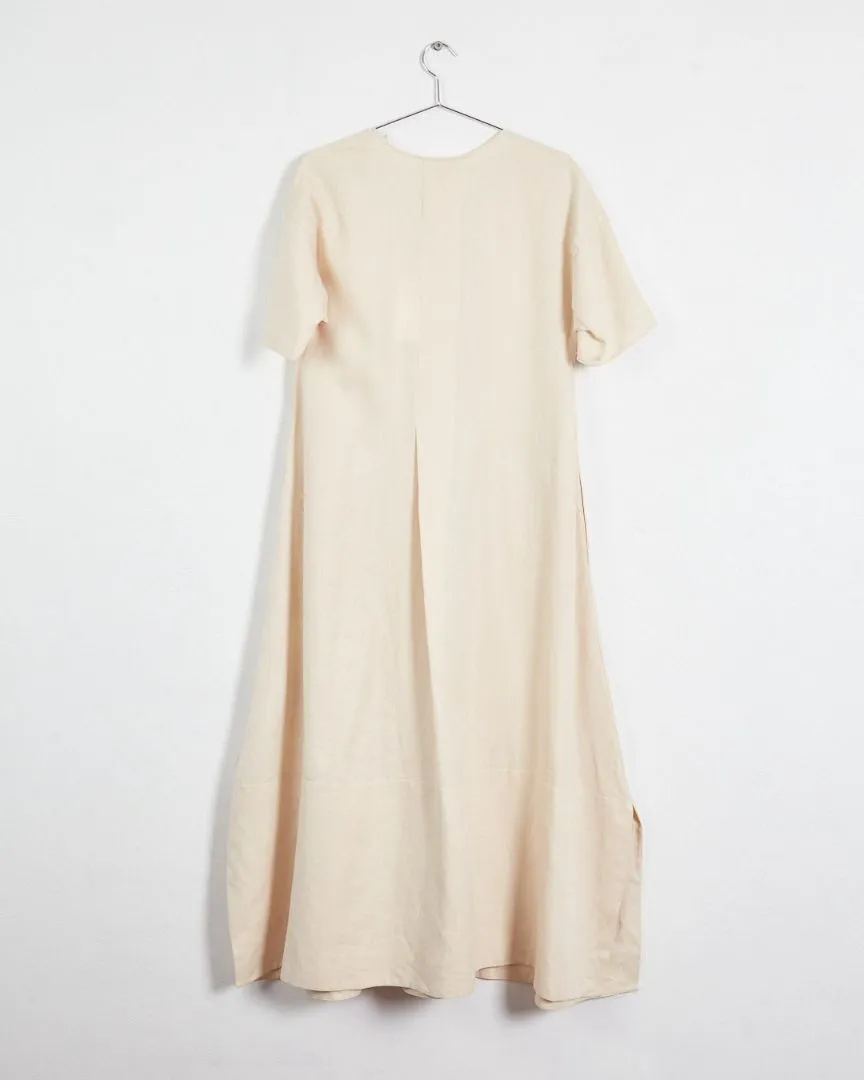 Jil Sander linen maxi dress, beige, 16