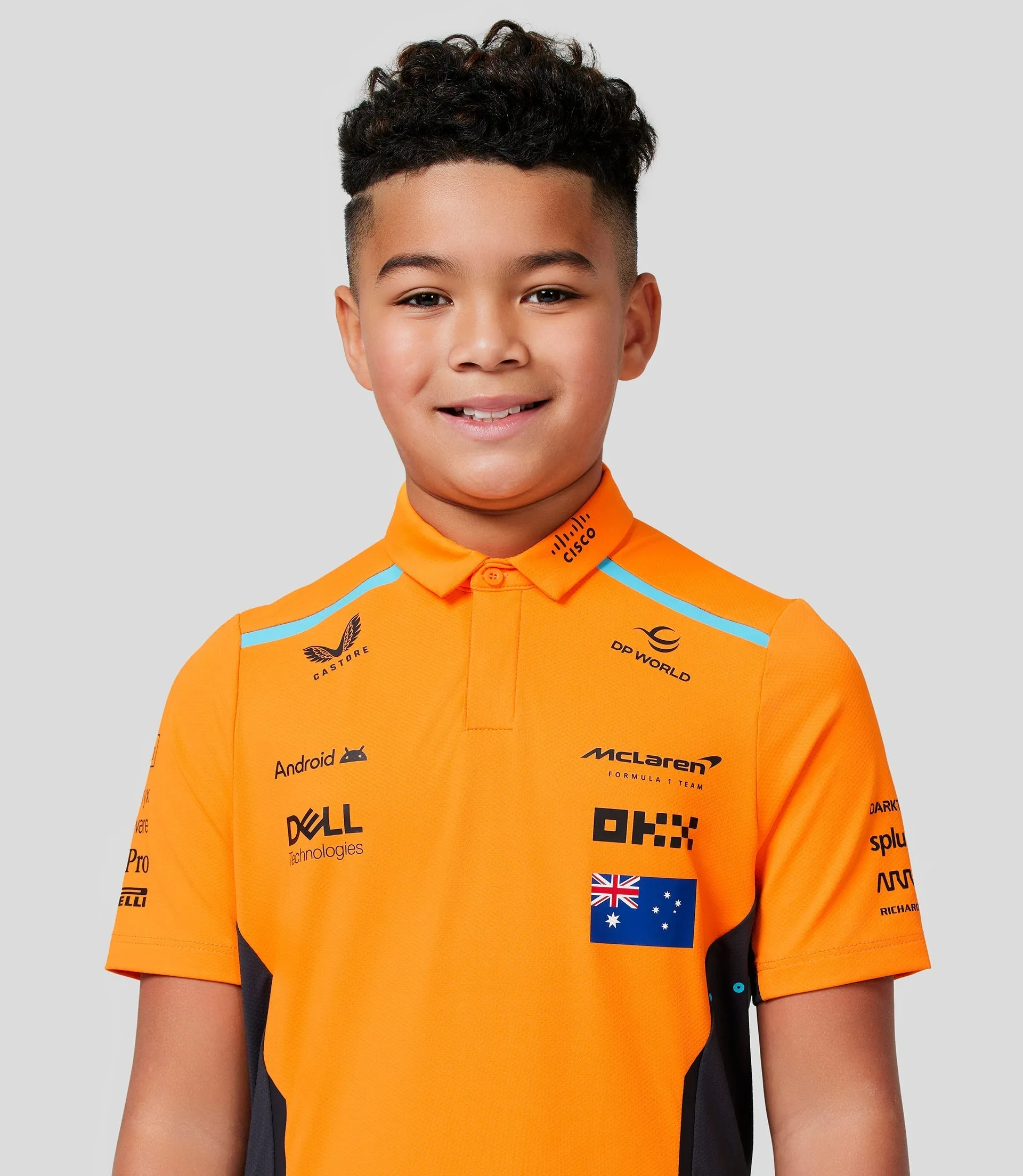 Junior McLaren Official Teamwear Polo Shirt Oscar Piastri Formula 1