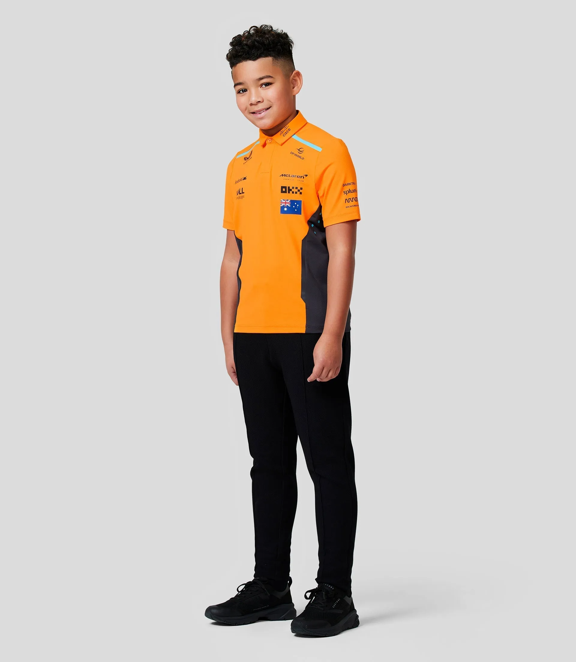 Junior McLaren Official Teamwear Polo Shirt Oscar Piastri Formula 1