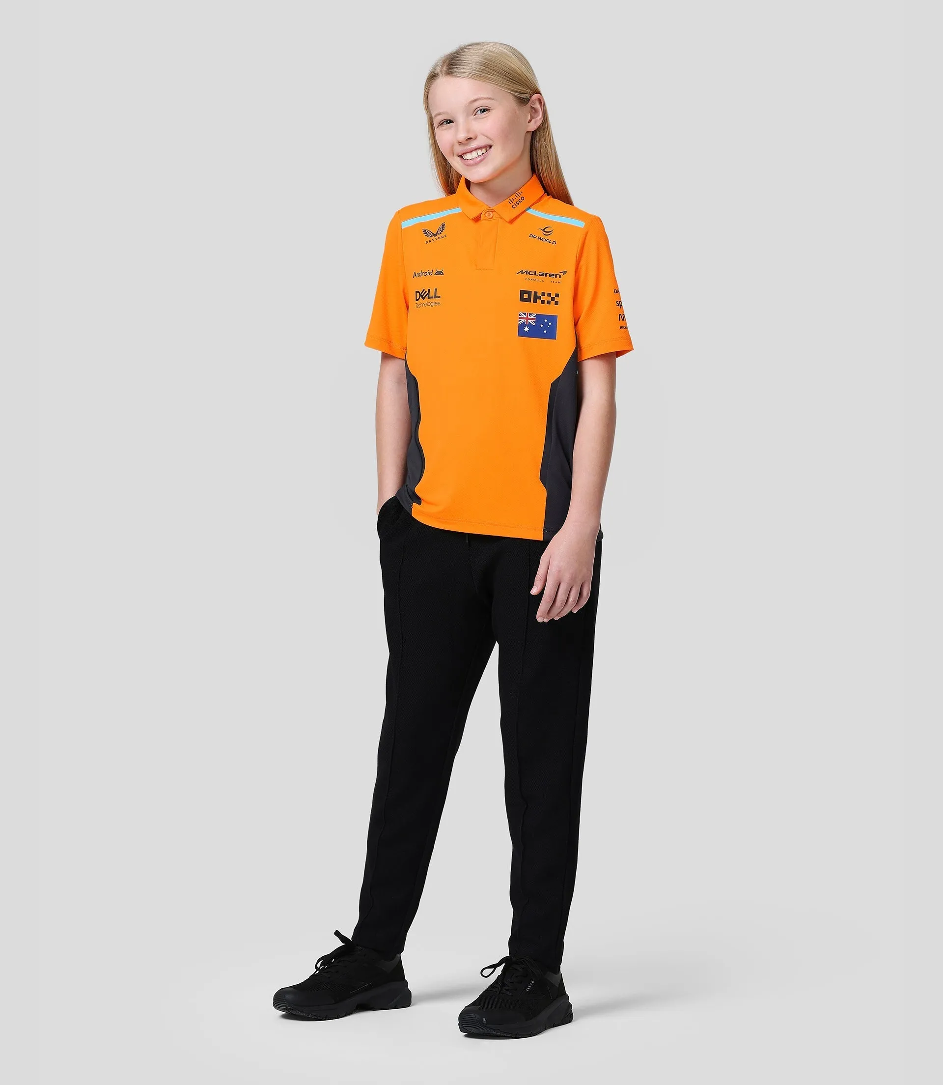 Junior McLaren Official Teamwear Polo Shirt Oscar Piastri Formula 1