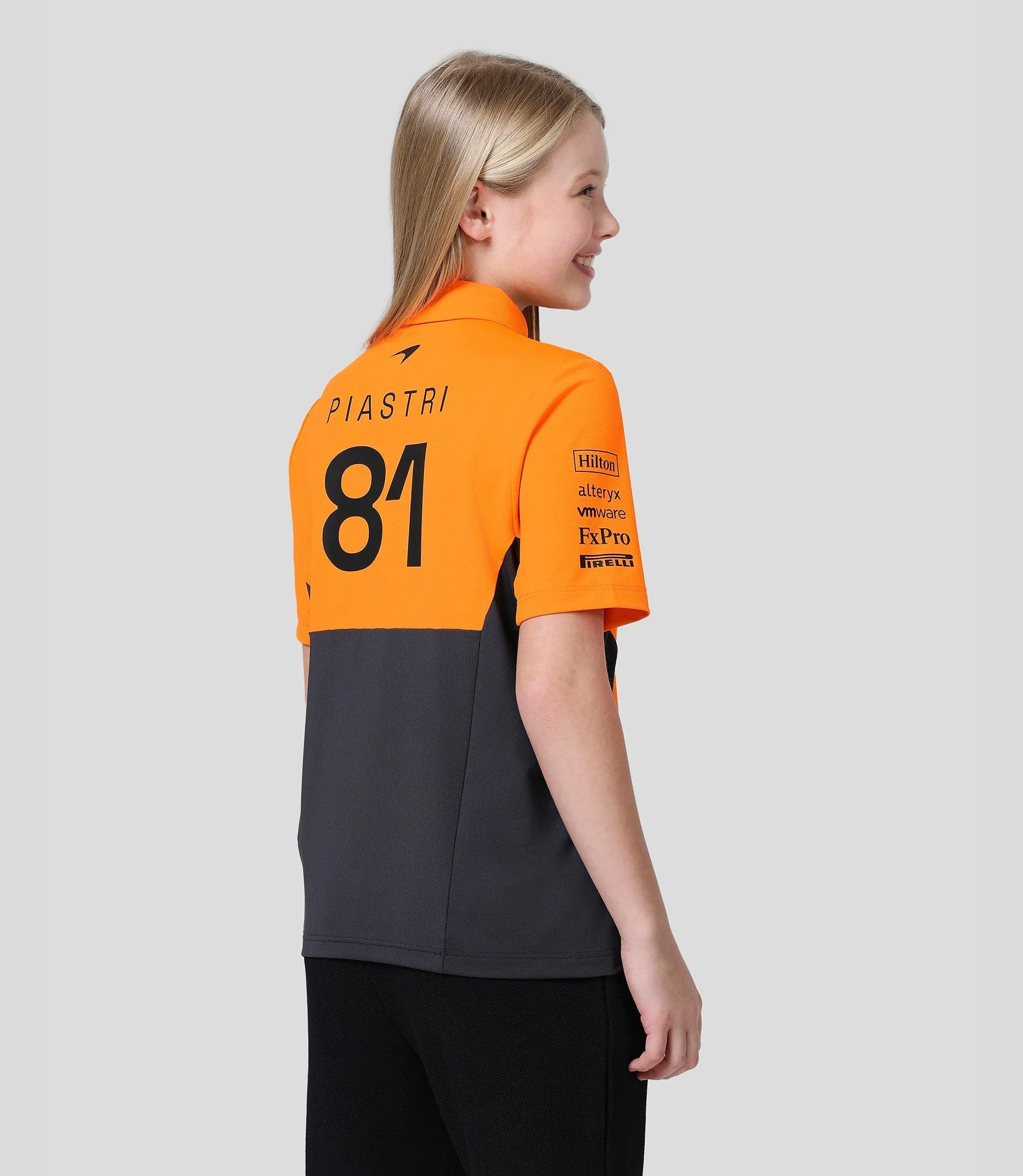 Junior McLaren Official Teamwear Polo Shirt Oscar Piastri Formula 1