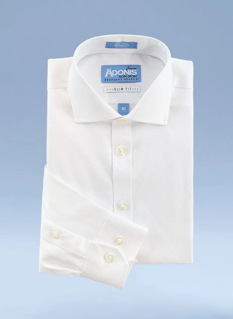 Little Boys Slim Fit Non Iron Cotton Pinpoint Dress Shirt