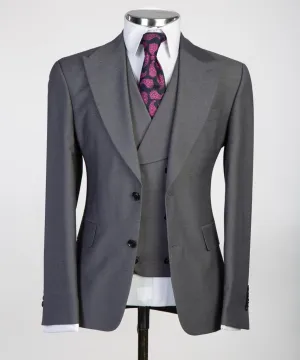 Men's Fashion Dark Grey Charcoal Suit