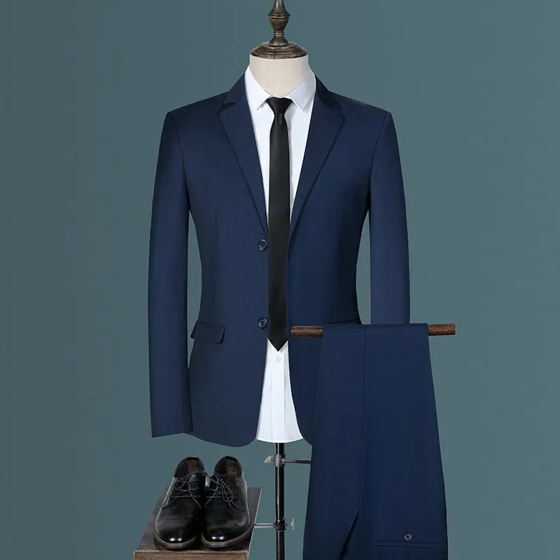 Men's Three Piece Korean Style Slim Casual Suit