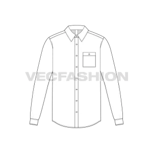 Mens White Full Sleeved Dress Shirt